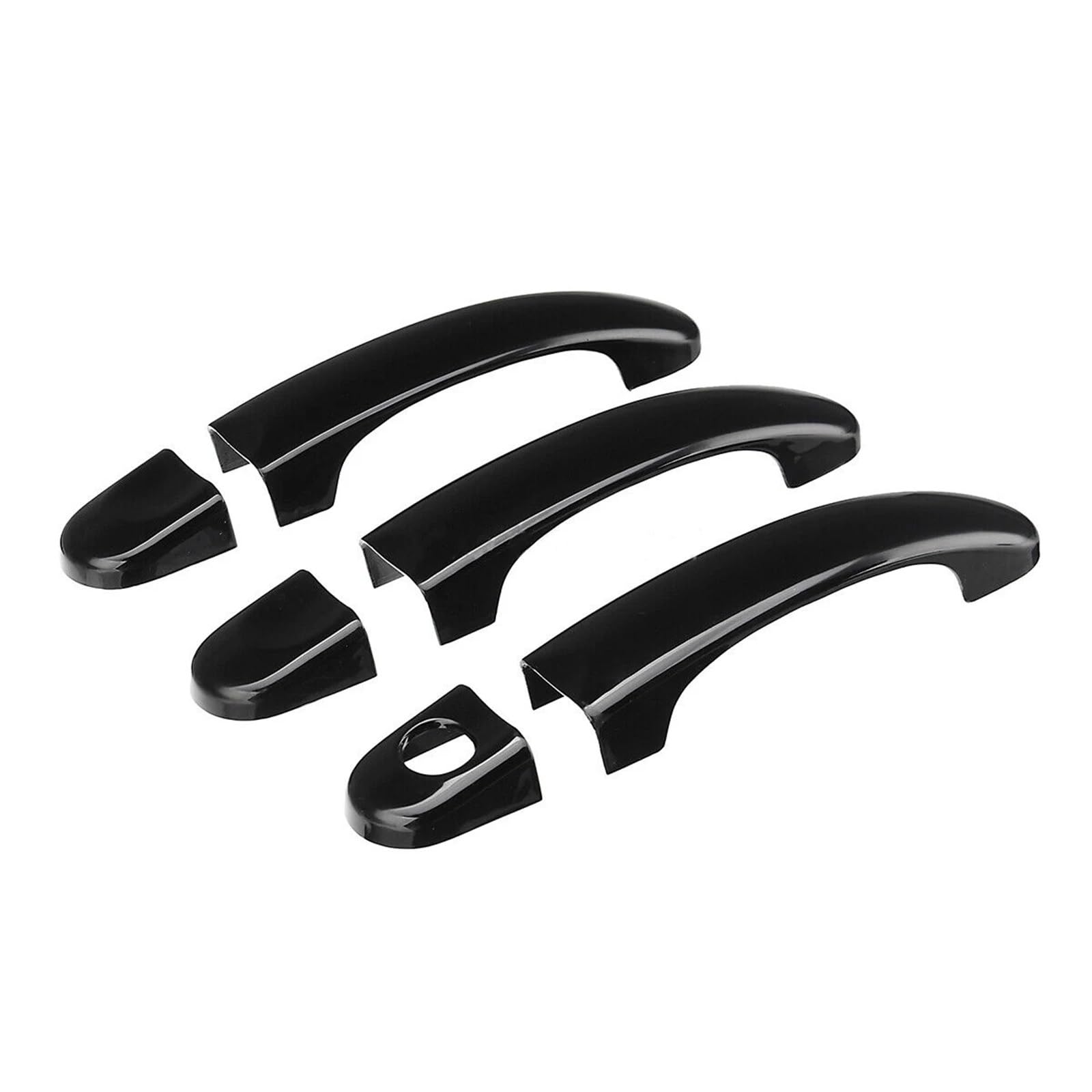 LBBJHVA 6-teiliges Kohlefaser-Glanzschwarz-Außenaußentürgriff-Abdeckungsset for VW for Transporter T5 T6 for Caddy 2003-15 (Gloss Black) von LBBJHVA