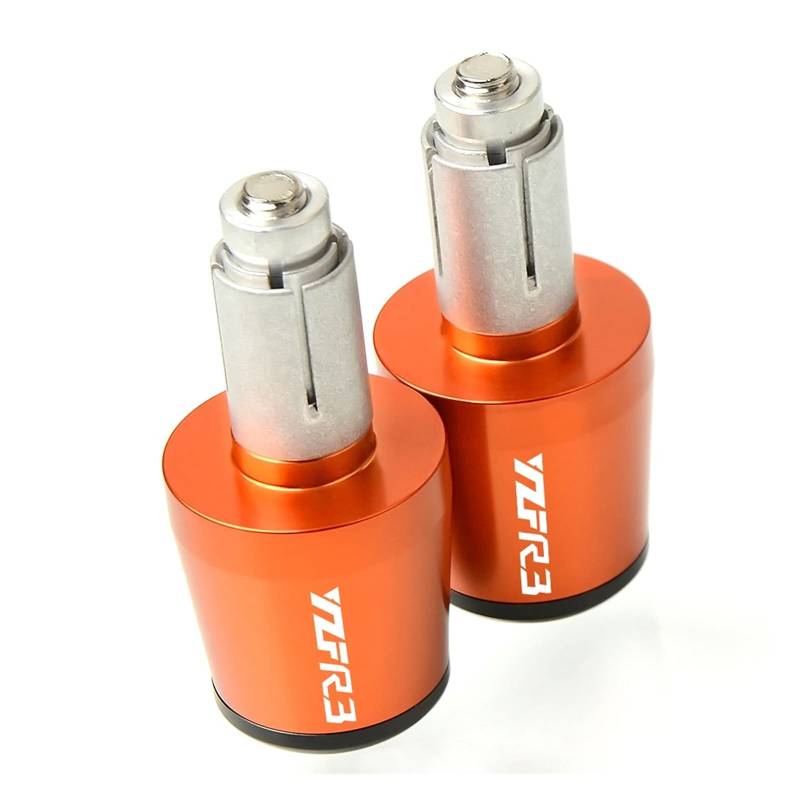 LBLIRESP Motorradzubehör 7/8 "22MM Lenker Handgriffe Lenkerendkappe for Ya*ma&ha YZF R3 YZFR3 2015 2016 2017 2018 2019 Lenkerschieberstopfen(Orange) von LBLIRESP