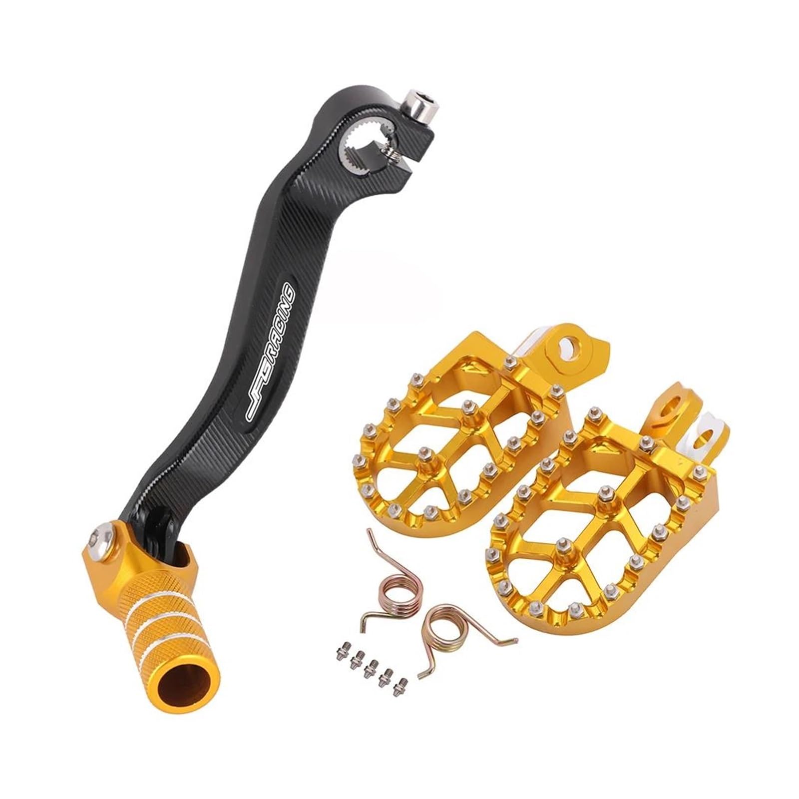 Motorrad CNC Fußrasten Fußstützen Schalthebel Pedal Für Ka*wasa&ki RMZ450 RMZ 450 2008-2015 2016 2017 2018(Gold1) von LBLIRESP