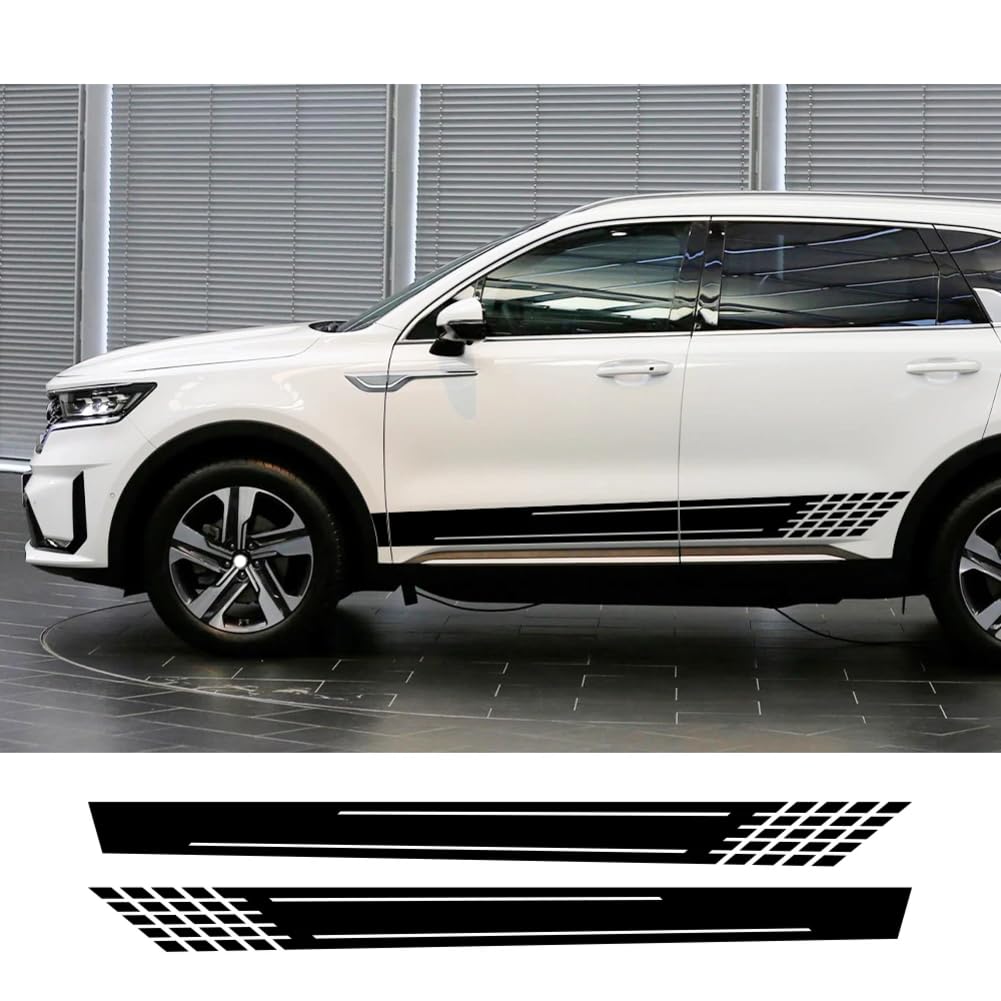 2 STÜCKE Auto Seitenschweller Streifenaufkleber, Für KIA Sorento Zubehör Sport Dekor Auto Vinyl Film Aufkleber von LBRYVTCE