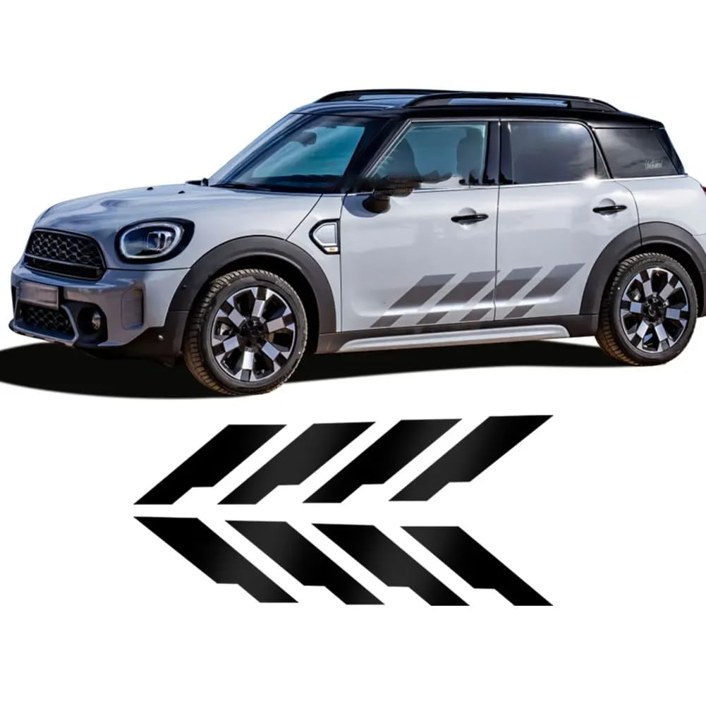 2 Stück Auto-Styling Seitenschweller Rennstreifen Aufkleber Dekor Aufkleber Grafiken, für M=INI C=ooper, für Countryman F60 2017-heute von LBRYVTCE