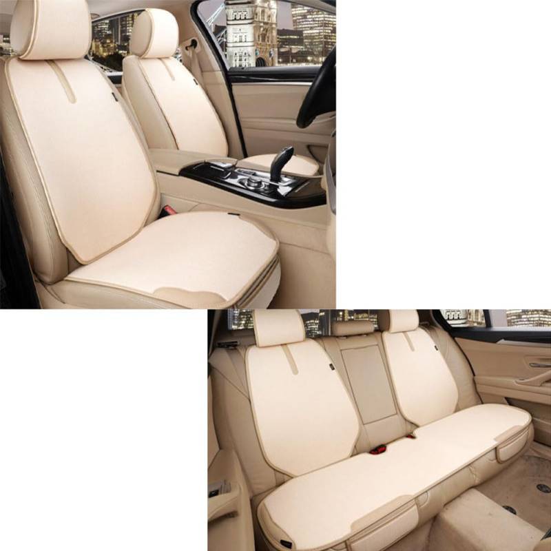 LBUQGGCN Auto-Sitzkissen Aus Leinen FüR Toyota RAV4 2020-2023, Sitzbezug Vorne Hinten SchonbezüGe Atmungsaktiv Sitzauflagen Sitzschoner ZubehöR Anti Rutsch,E von LBUQGGCN