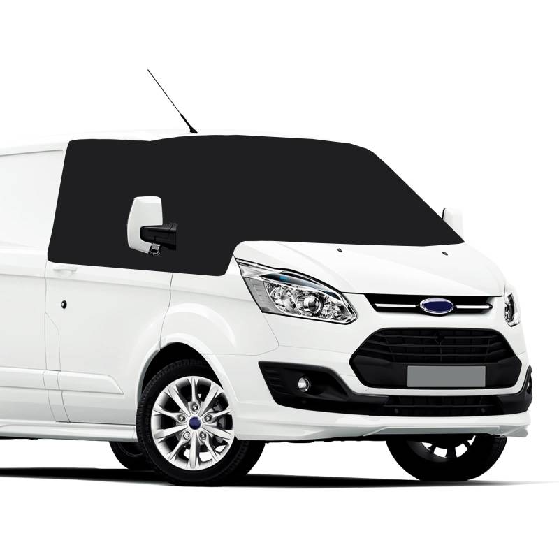 LCAUTFR Auto Windschutzscheib für Ford Transit Custom Sonnenschutz Abdeckung für Wohnmobil Wrap Cover 600D Oxford Frontscheibenabdeckung Anti Frost Ice Wasserdicht von LCAUTFR