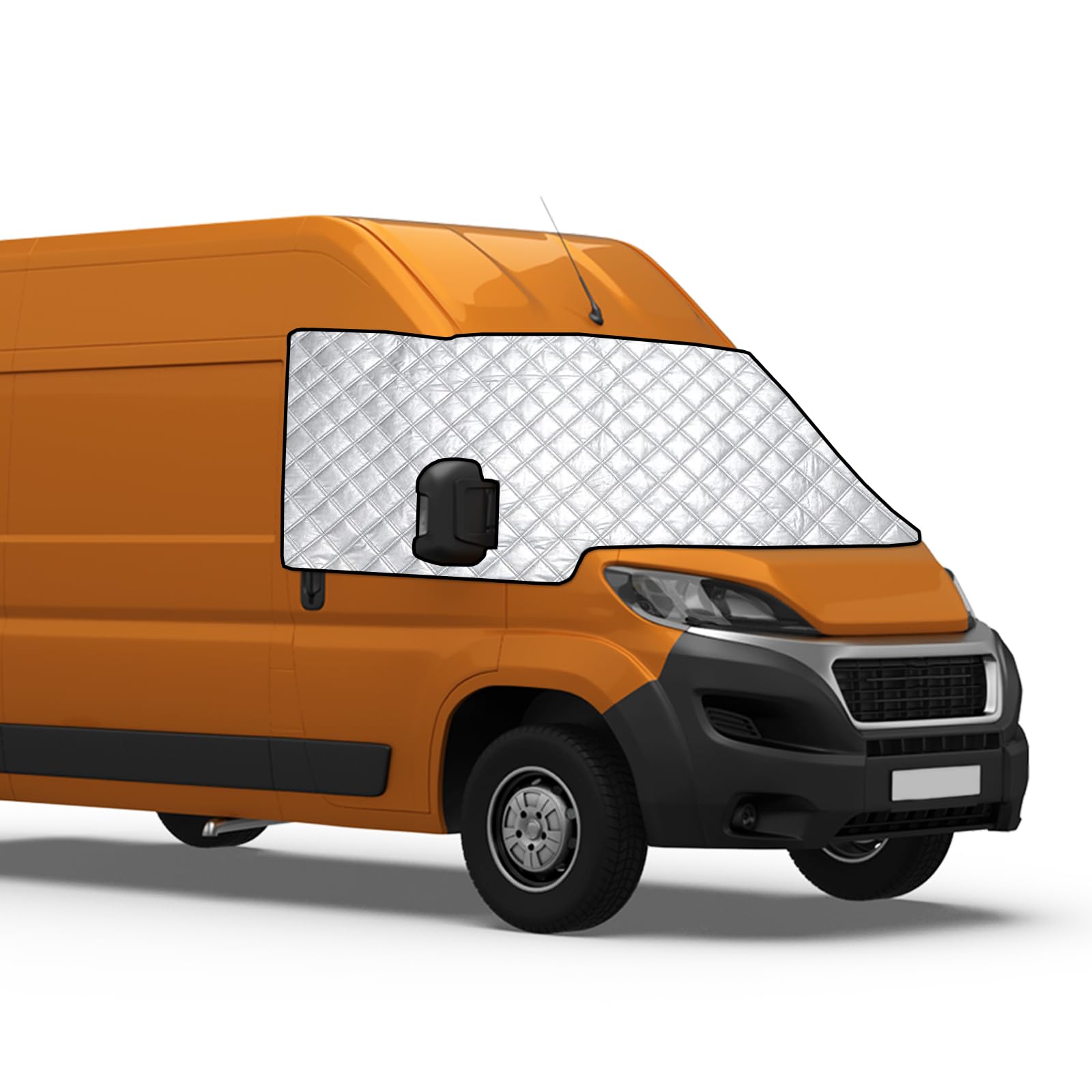 LCAUTFR Windschutzscheib Abdeckung für FIAT Ducato Externe Frontscheibe Sonnenschutz für Wohnmobil Oxford Fenster Frontscheibenabdeckung Wrap Cover Anti Schnee Frost EIS, Silber von LCAUTFR