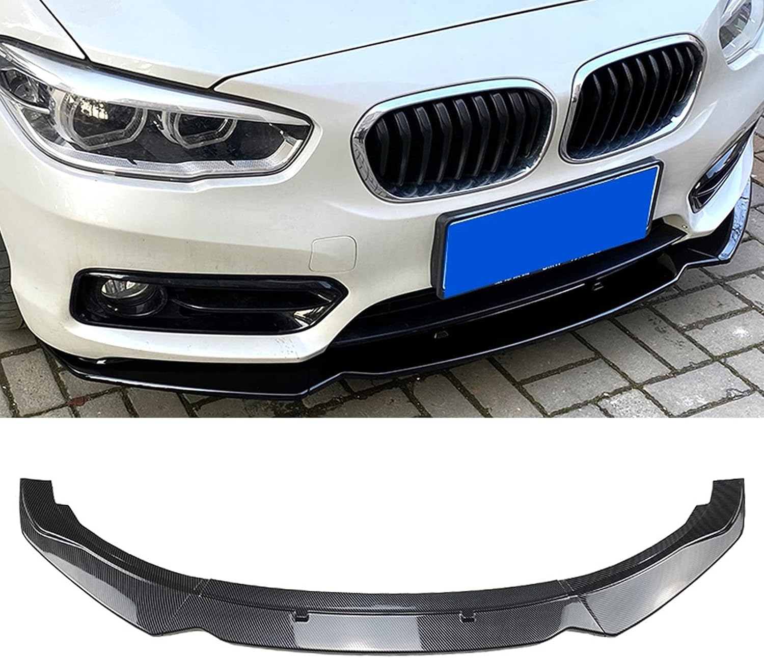 Auto Frontlippe Frontspoiler für BMW 1 Series F20 F21 116i 118i 120i 2015-2019, Frontstoßstange Splitter Lip Diffusor Frontspoiler Protector Kits,A/Carbon Fiber von LCGAF