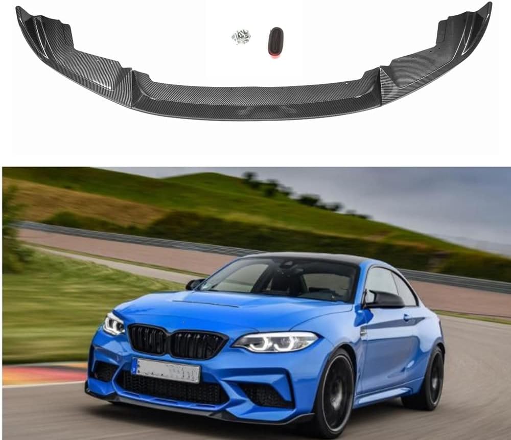 Auto Frontlippe Frontspoiler für BMW F87 M2 2019 2020 2021, Frontstoßstange Splitter Lip Diffusor Frontspoiler Protector Kits von LCGAF