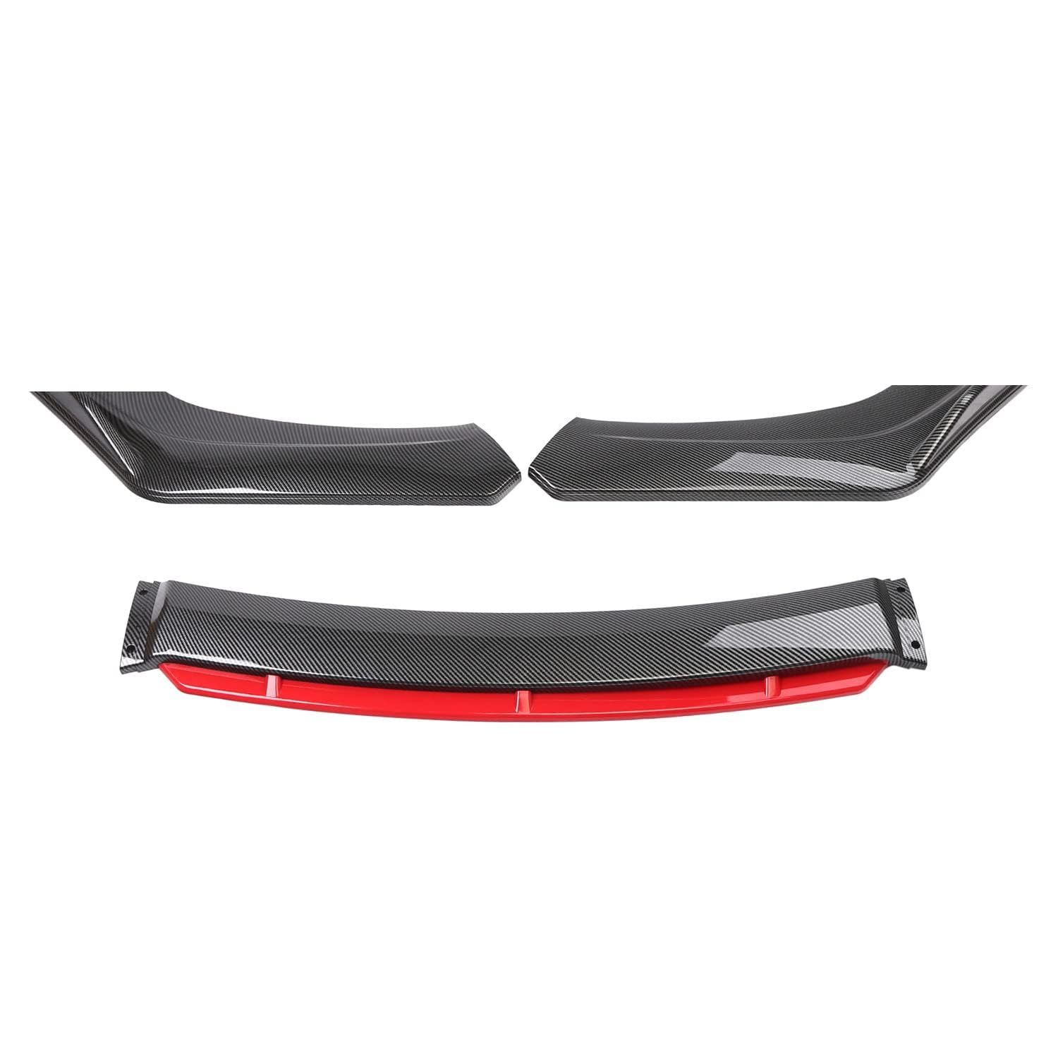 Auto Frontlippe Frontspoiler für BMW I3 I01, Frontstoßstange Splitter Lip Diffusor Frontspoiler Protector Kits,A-carbonfibreblack-red von LCGAF