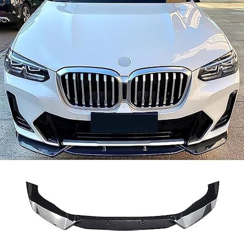 Auto Frontlippe Frontspoiler für BMW X3 X4 G01 G02 M Pack 2022+, Frontstoßstange Splitter Lip Diffusor Frontspoiler Protector Kits,A/Carbon Fiber von LCGAF
