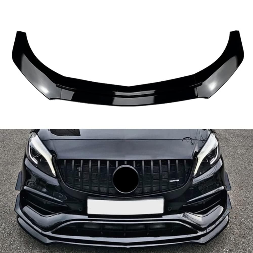 Auto Frontlippe Frontspoiler für Classe A W176 A180 A200 A45 2013-2018, Frontstoßstange Splitter Lip Diffusor Frontspoiler Protector Kits von LCGAF