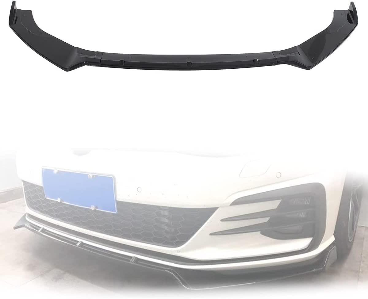 Auto Frontlippe Frontspoiler für Golf MK7 MK7.5 GTI R GTD 2014-2019, Frontstoßstange Splitter Lip Diffusor Frontspoiler Protector Kits von LCGAF