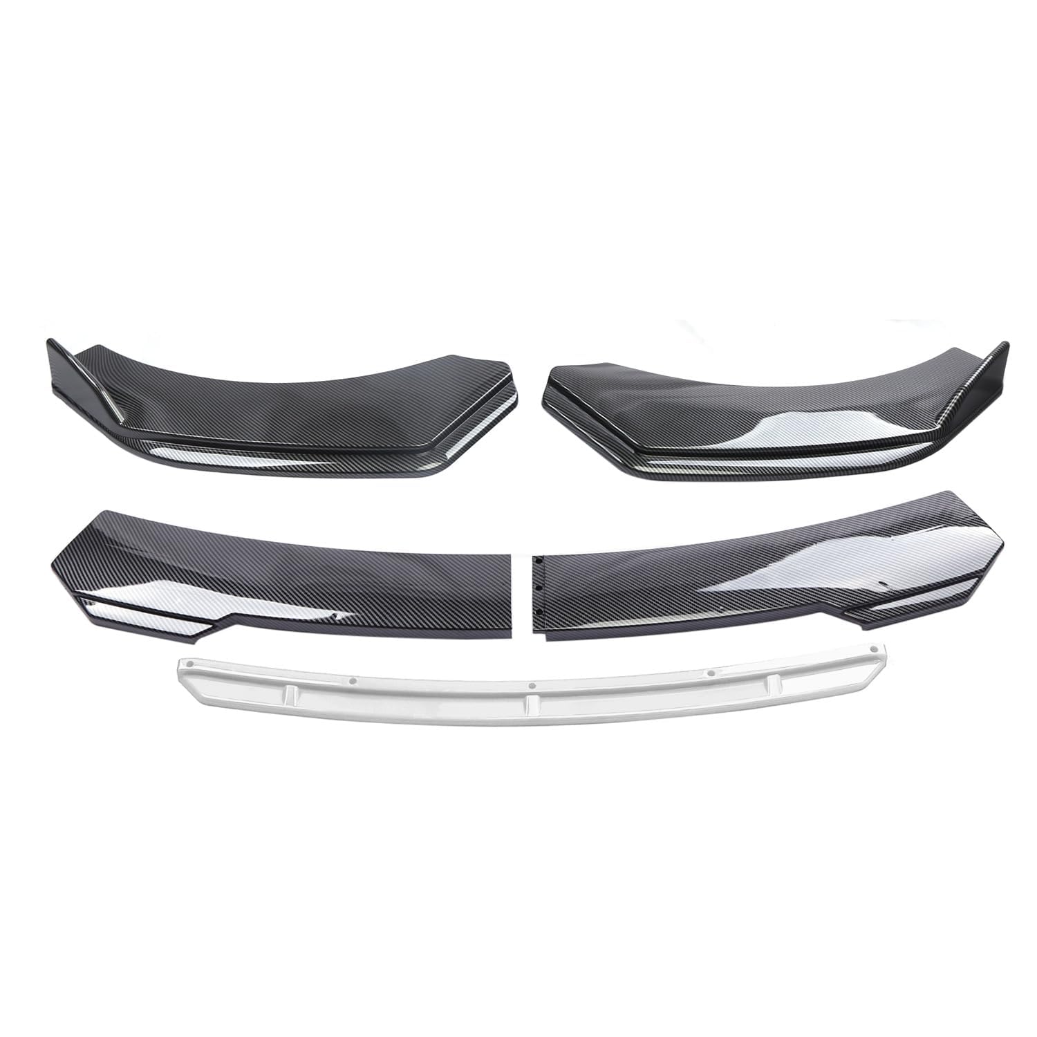 Auto Frontlippe Frontspoiler für Smart Roadster Coupe Roadster(452), Frontstoßstange Splitter Lip Diffusor Frontspoiler Protector Kits,A/carbon fibre-blackwhite von LCGAF