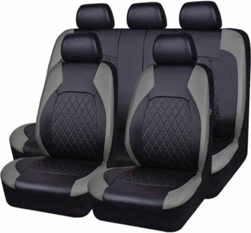 LCLCDZ Sitzbezüge Auto Autositzbezüge Universal Set für Alfa Romeo 147 156 159 166 Giulia Giulietta Mito Stelvio Auto Zubehör,grau von LCLCDZ