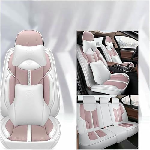 LCLCDZ Sitzbezüge Auto Autositzbezüge Universal Set für Mazda 3 6 CX5 2 CX3 CX9 CX30 MX5 RX8，Axela Demio Atenza MS GJI MX3 Auto Zubehör,Rosa Luxus von LCLCDZ