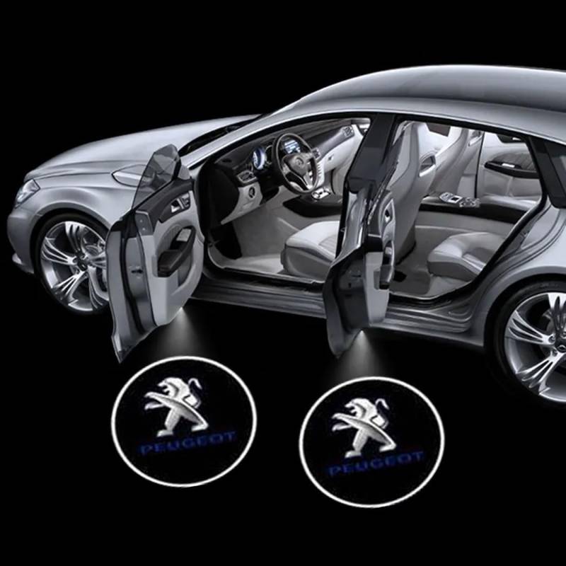 LCLXYC 2 Autotür Licht Projektor für Peugeot 106/107/108,Beleuchtung Willkommen Schön Persönlichkeit Sicherheit Auto Schmücken Zubehör,A von LCLXYC