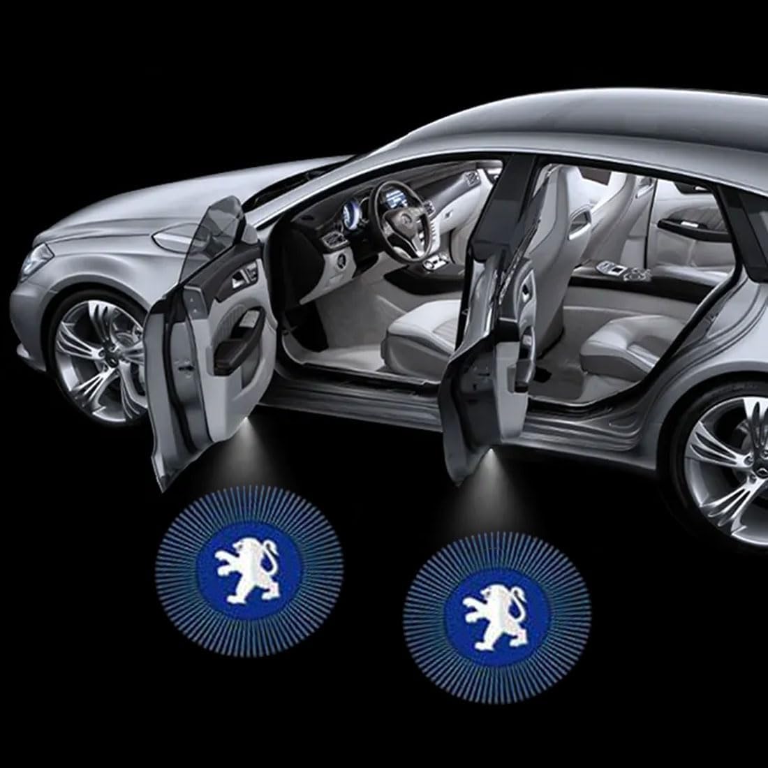 LCLXYC 2 Autotür Licht Projektor für Peugeot 106/107/108,Beleuchtung Willkommen Schön Persönlichkeit Sicherheit Auto Schmücken Zubehör,B von LCLXYC