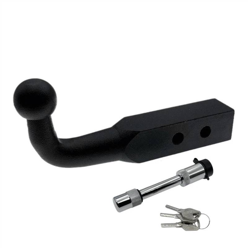 Anhängerschloss CVP Pintle Hook Schwarz Hitch Adapter Kugelhalterung Abschleppschloss Auto Anhängerkupplung RV Teile Camper Zubehör Caravan Anhängerkupplungskugel(Ball 2 with Lock) von LCQSYE