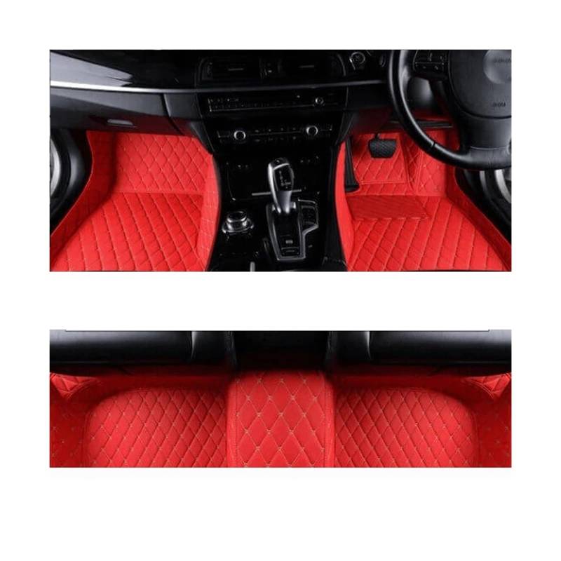 Autofußmatten-Set 3PC Auto Fußmatten FIT Für Audi A6 C6 4F 2004~2011 Teppich Luxus Leder Matte Vollen Satz Langlebig Teppich Antirutschmatte Auto(RHD RCD) von LCQSYE