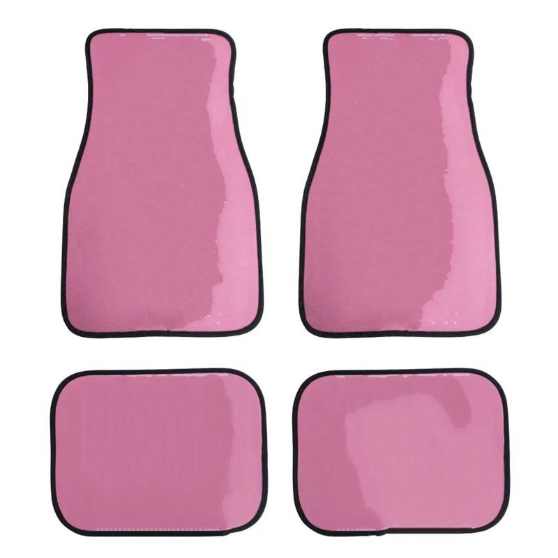 Autofußmatten-Set 4 stücke Matte Plüsch Teppich Teppich Anti-Rutsch-Fußmatten JDM Auto Matten Pad Protector Universal Für Auto Styling Antirutschmatte Auto(Pink) von LCQSYE