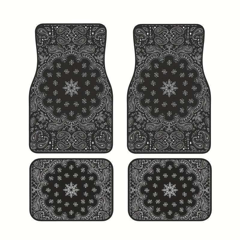 Autofußmatten-Set 4PCS Auto Fußmatten Auto Bodenschutz Teppich Teppiche Universal Auto Fuß Pad Set Auto Zubehör Antirutschmatte Auto(S18 4pcs) von LCQSYE