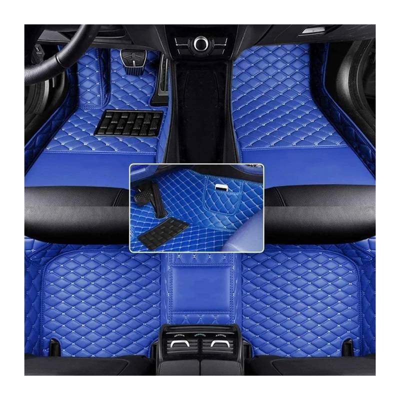 Autofußmatten-Set Allwetter-Leder-Auto-Fußmatten passend für BMW Z4 E85 E86 E89 G29 Auto-Teppiche Fußboden-Liner Zubehör Antirutschmatte Auto(Moon Blue,2002-2008 E85 E86) von LCQSYE