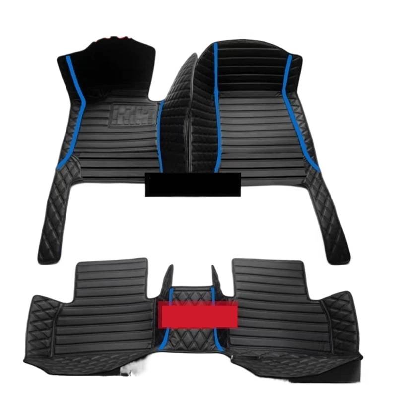 Autofußmatten-Set Auto-Bodenmatte für Volvo XC90 MK1 2002~2014 7-Sitzer, schmutzabweisende Ledermatte, Autozubehör, Innenteil Antirutschmatte Auto(Blue,Left Hand Drive) von LCQSYE