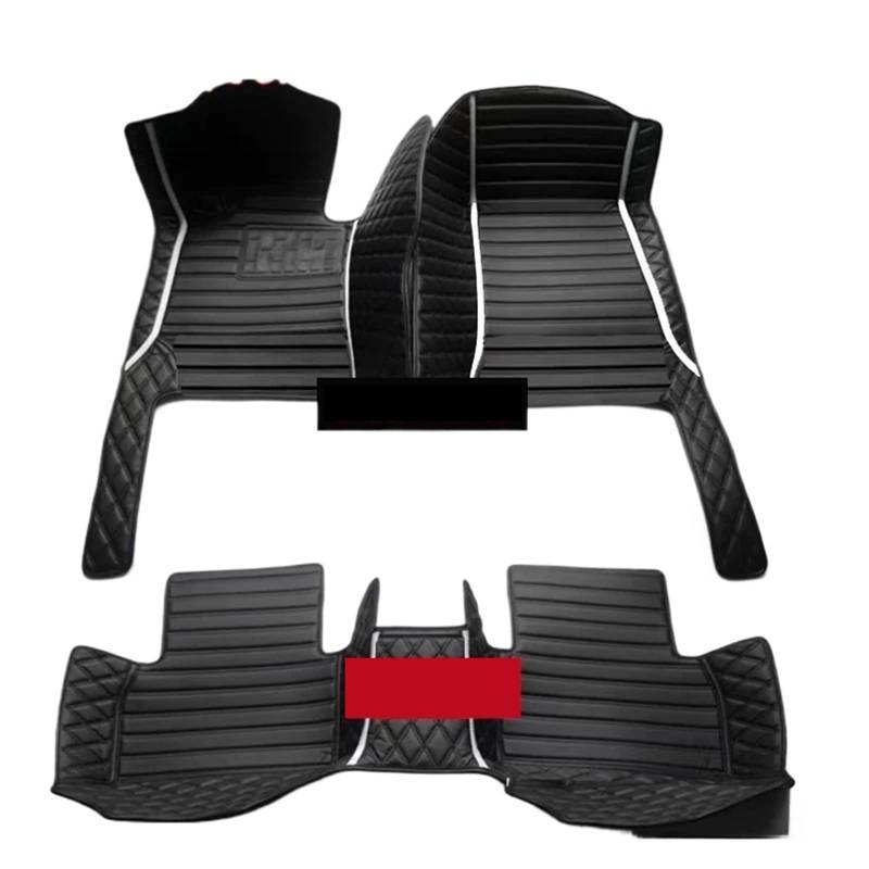 Autofußmatten-Set Auto-Bodenmatte für Volvo XC90 MK1 2002~2014 7-Sitzer, schmutzabweisende Ledermatte, Autozubehör, Innenteil Antirutschmatte Auto(Milky,Left Hand Drive) von LCQSYE