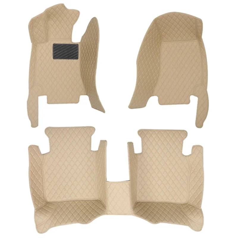 Autofußmatten-Set Auto-Fußmatten passend für BMW M3 E30 1986~1991 5-Sitzer Coupé Leder-Fußmatten Volle Abdeckung Teppichschutz Schlamm Antirutschmatte Auto(3PC Set-Beige,Left) von LCQSYE