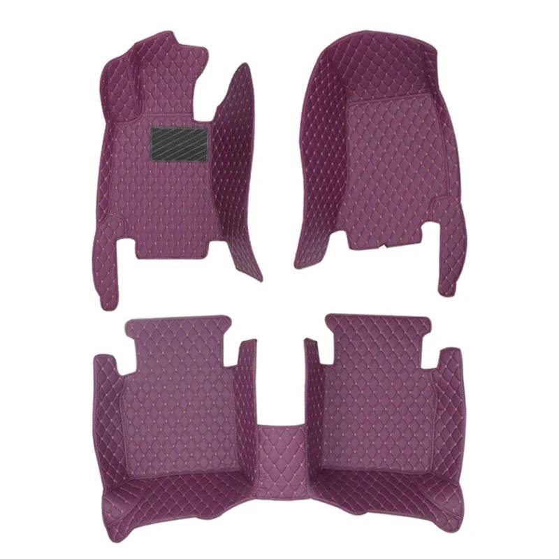 Autofußmatten-Set Auto-Fußmatten passend für BMW M3 E30 1986~1991 5-Sitzer Coupé Leder-Fußmatten Volle Abdeckung Teppichschutz Schlamm Antirutschmatte Auto(3PC Set-Purple,Left) von LCQSYE