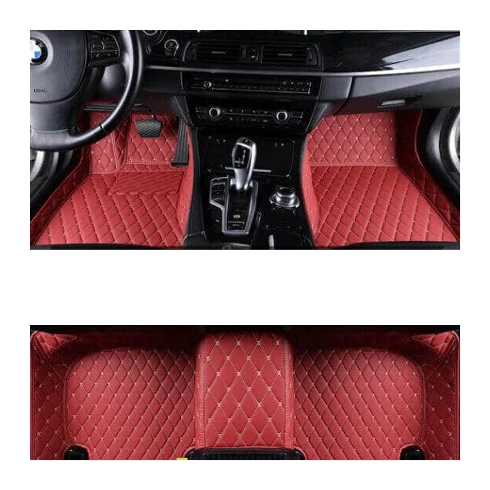 Autofußmatten-Set Auto-Fußmatten passend für VW Sharan 2013 2014 2015 2016 2017 2018 2019 Bodenmatte Custom TPE Waterproor Fußpolster Antirutschmatte Auto(3pc Floor mat16,Left Hand Drive) von LCQSYE