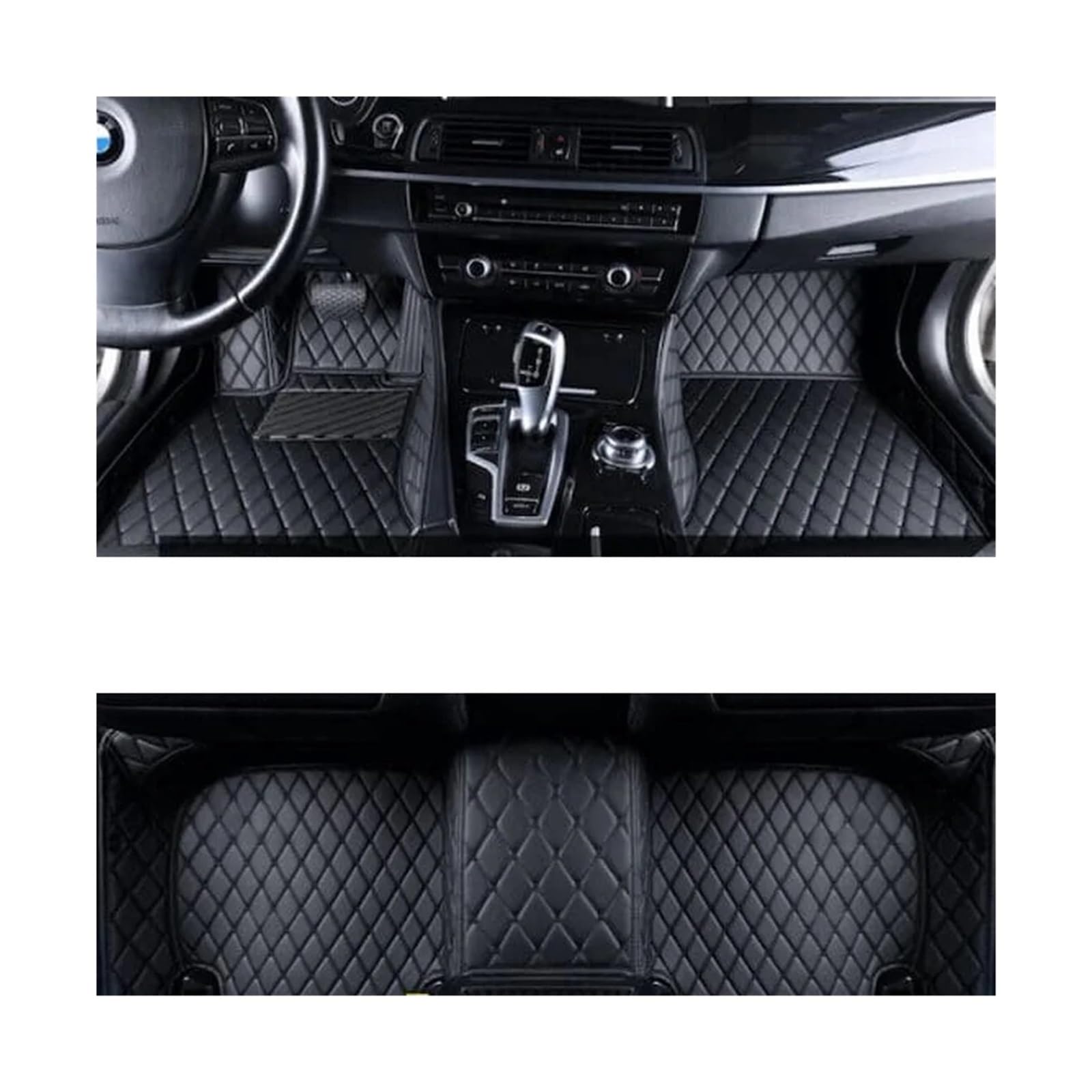 Autofußmatten-Set Auto-Fußmatten passend für VW Sharan 2013 2014 2015 2016 2017 2018 2019 Bodenmatte Custom TPE Waterproor Fußpolster Antirutschmatte Auto(3pc Floor mat20,Left Hand Drive) von LCQSYE