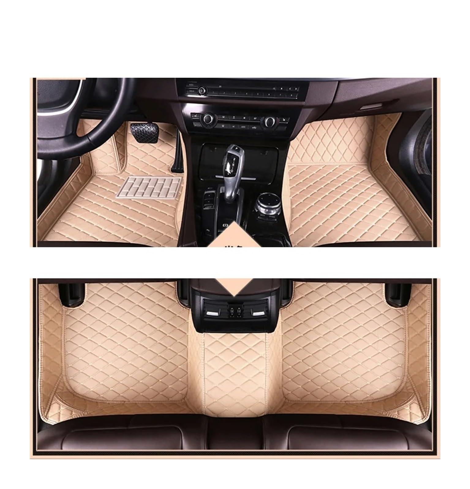 Autofußmatten-Set Auto-Fußmatten passend für VW Sharan 2013 2014 2015 2016 2017 2018 2019 Bodenmatte Custom TPE Waterproor Fußpolster Antirutschmatte Auto(3pc Floor mat8,Right Hand Drive) von LCQSYE