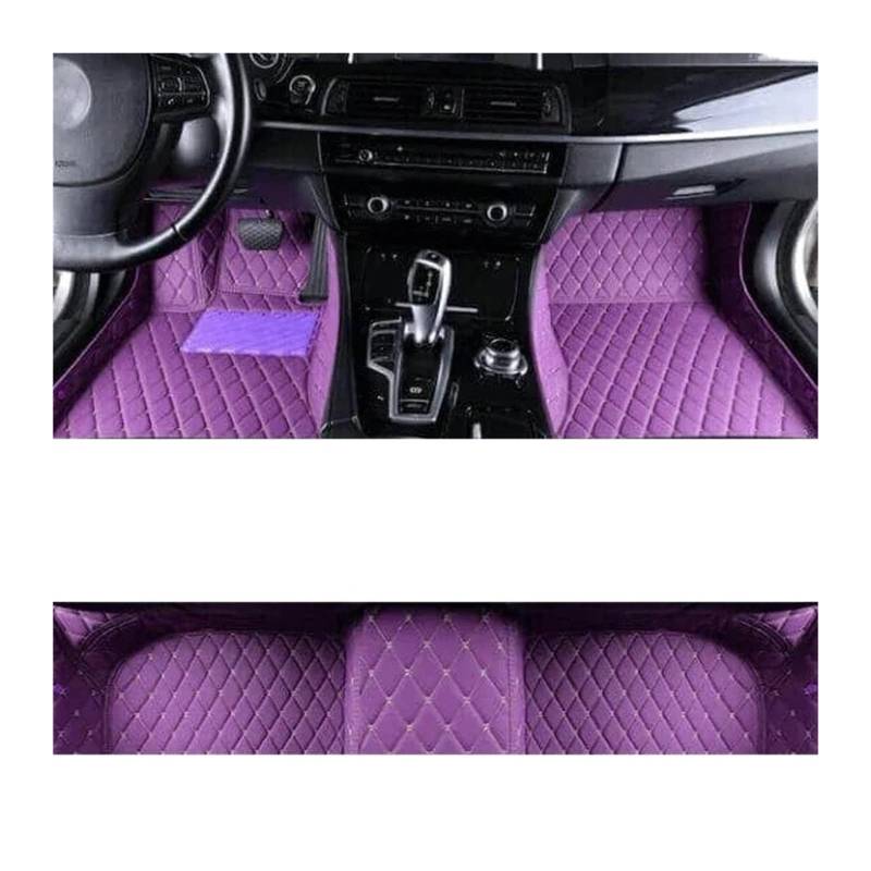 Autofußmatten-Set Custom Automotive Auto Fußmatten Fit Für FIAT Grande Punto 2005-2008 Auto Luxus Leder Männer Frauen Auto Matten Voll Antirutschmatte Auto(1,13) von LCQSYE