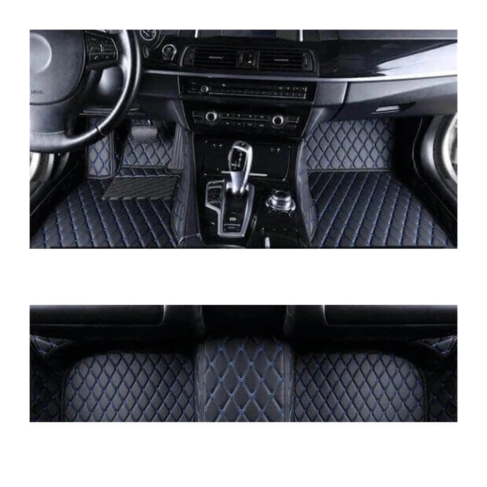 Autofußmatten-Set Custom Automotive Auto Fußmatten Fit Für FIAT Grande Punto 2005-2008 Auto Luxus Leder Männer Frauen Auto Matten Voll Antirutschmatte Auto(10,13) von LCQSYE