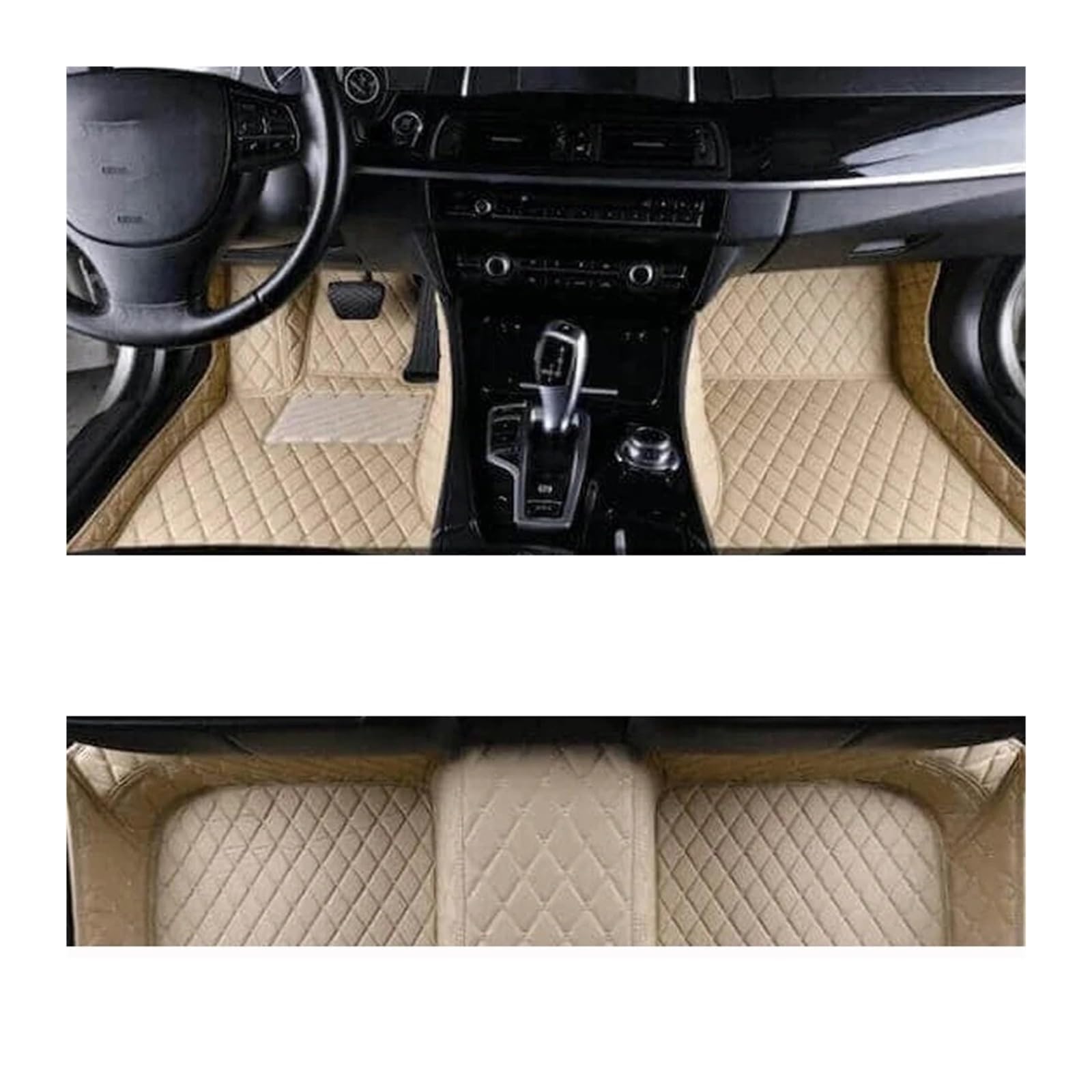 Autofußmatten-Set Custom Automotive Auto Fußmatten Fit Für FIAT Grande Punto 2005-2008 Auto Luxus Leder Männer Frauen Auto Matten Voll Antirutschmatte Auto(5,13) von LCQSYE