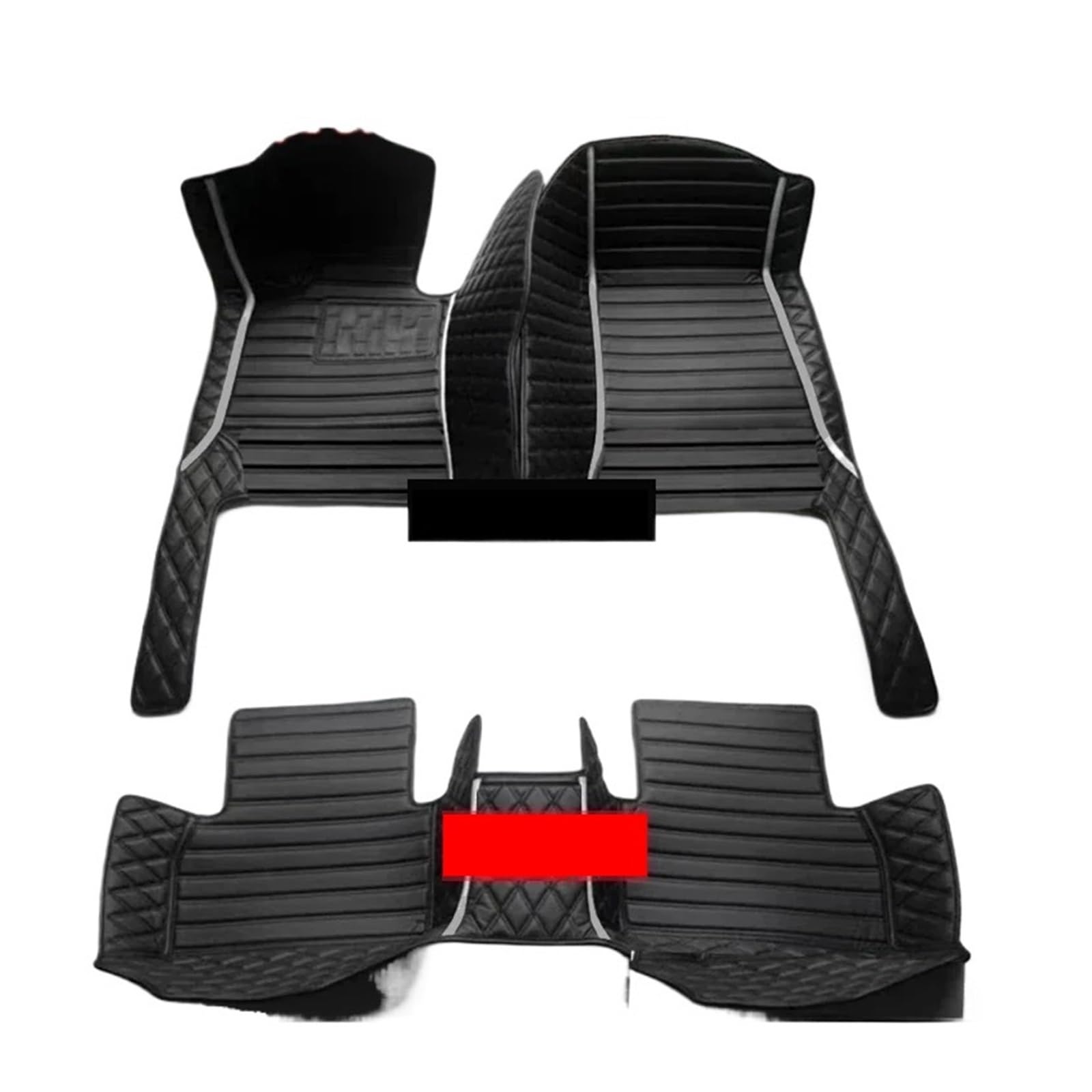 Autofußmatten-Set Custom Car Fußmatten Fit Für Toyota Land Cruiser 100 200 300 1997-2006 2007-2020 2021-2023 Auto Teppiche Antirutschmatte Auto(COLORLESS,2007-2020) von LCQSYE