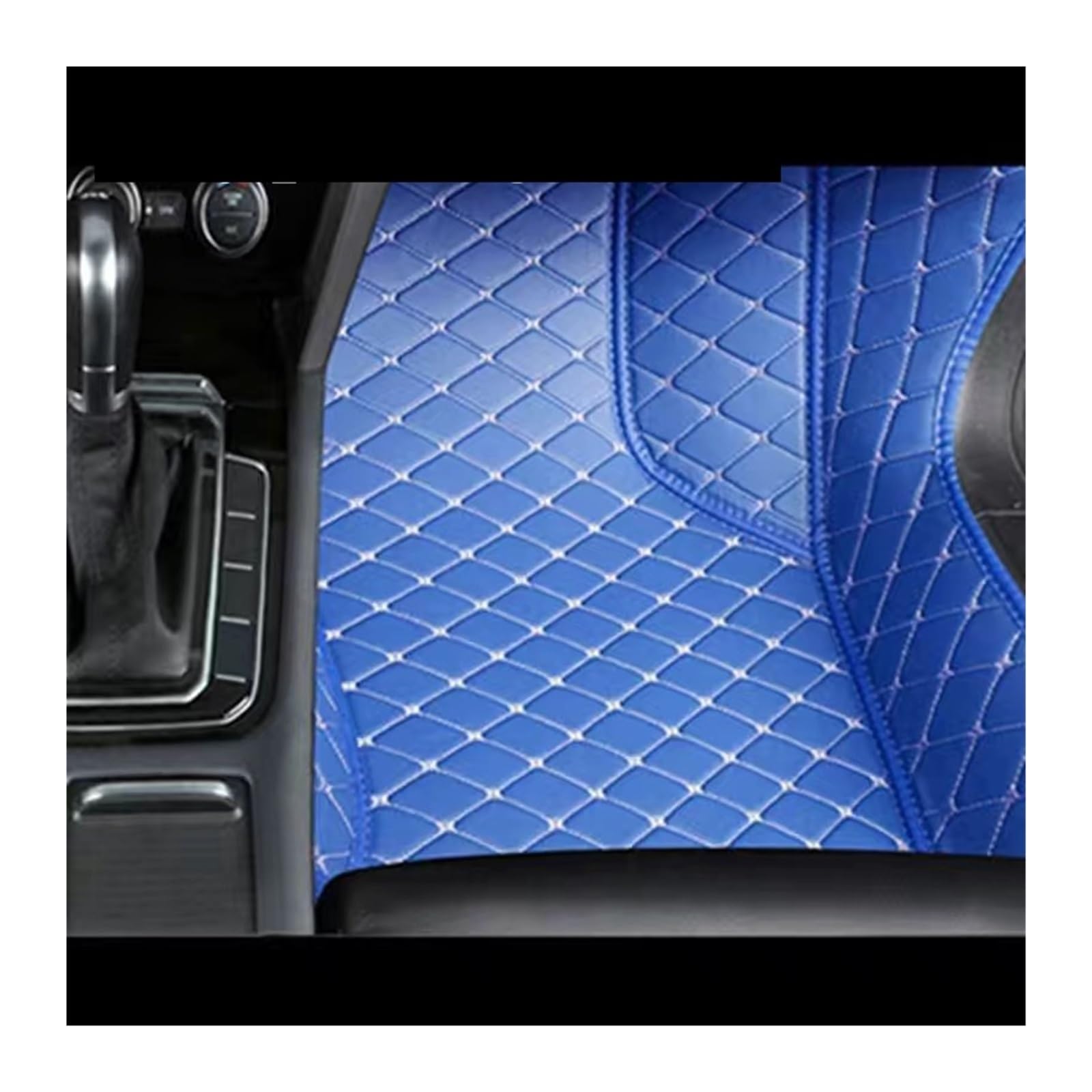 Autofußmatten-Set Leder-Auto-Fußmatten 100% für Jaguar XF 2008–2015 XE 2015–2019 Zubehör Teppiche vollständige Abdeckung Antirutschmatte Auto(ROYAL Blue) von LCQSYE