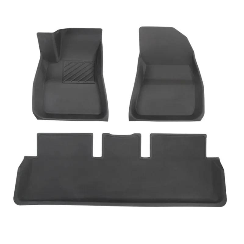 Autofußmatten-Set Passend für Tesla Model Y Auto Fußmatte Linkes Hinterrad Gemusterte Fußpolster Bodenmatte XPE Universalfahrzeug Antirutschmatte Auto(3 Left Rudder Foot pad XPE) von LCQSYE