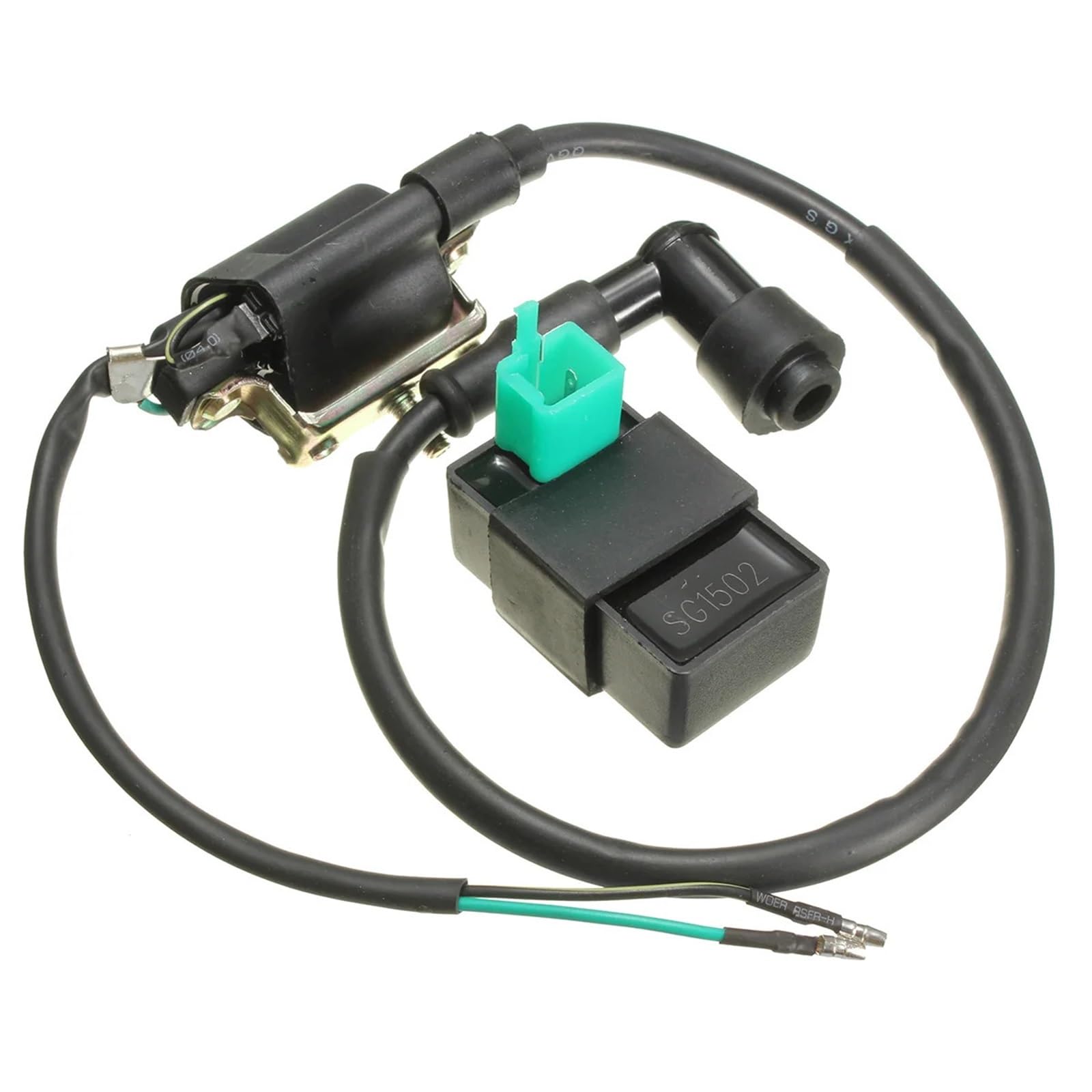 zündspule Motorrad Zündspule & CDI EINHEIT Kit Für 50cc 70cc 90cc 110cc 125cc ATV Pit Bike Ignition Coil von LCQSYE