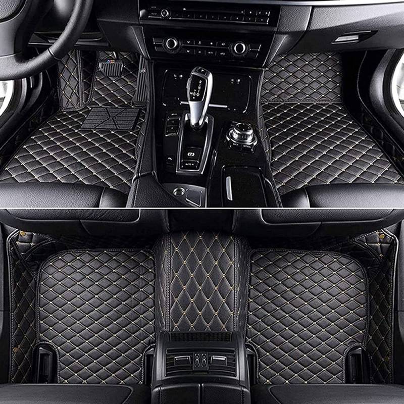 Custom Auto Fußmatten Leder Für T-oyota RAV-4 2013-2021(LHD), Fussmatten Autoteppich 3D fußMatte Vollverkleidete Vordere Hintere Reihe Bodenmatten Allwetterschutz wasserdichte Automatten von LCTLYQ