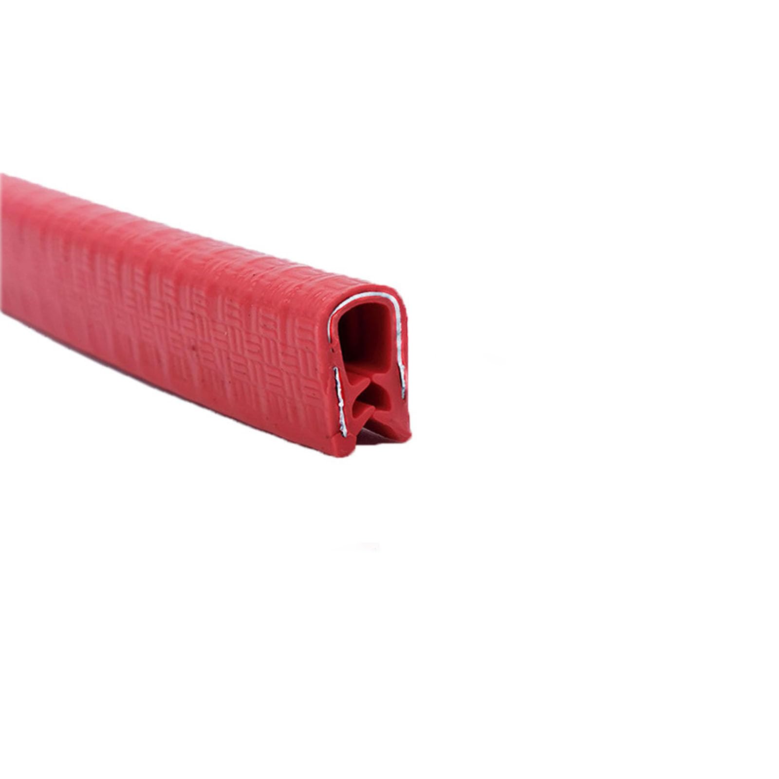 3,28 Fuß Gummi-Dichtungsstreifen for Schutz von Autotürschutzvorrichtungen, rot, 15 mm x 8 mm(Red,15mm x 8mm) von LCUVIMPEX