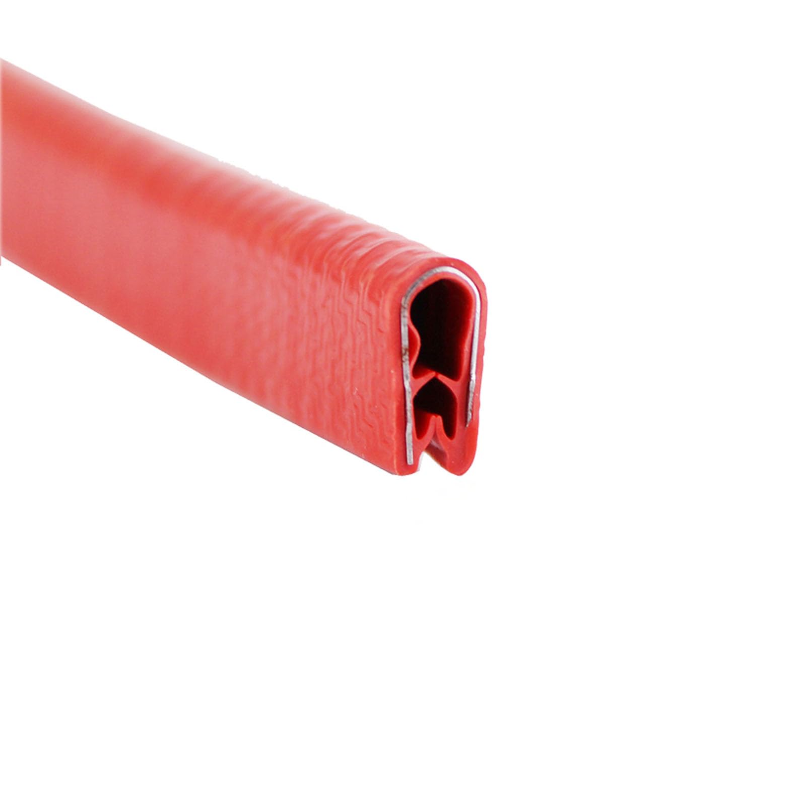 U-Zierleiste, 6,56 Fuß, passend for Autotür-Gummi-Dichtungsstreifen mit Stahl-Autotürschutz, rot, 10 mm x 7 mm(Red,15mm x 8mm) von LCUVIMPEX