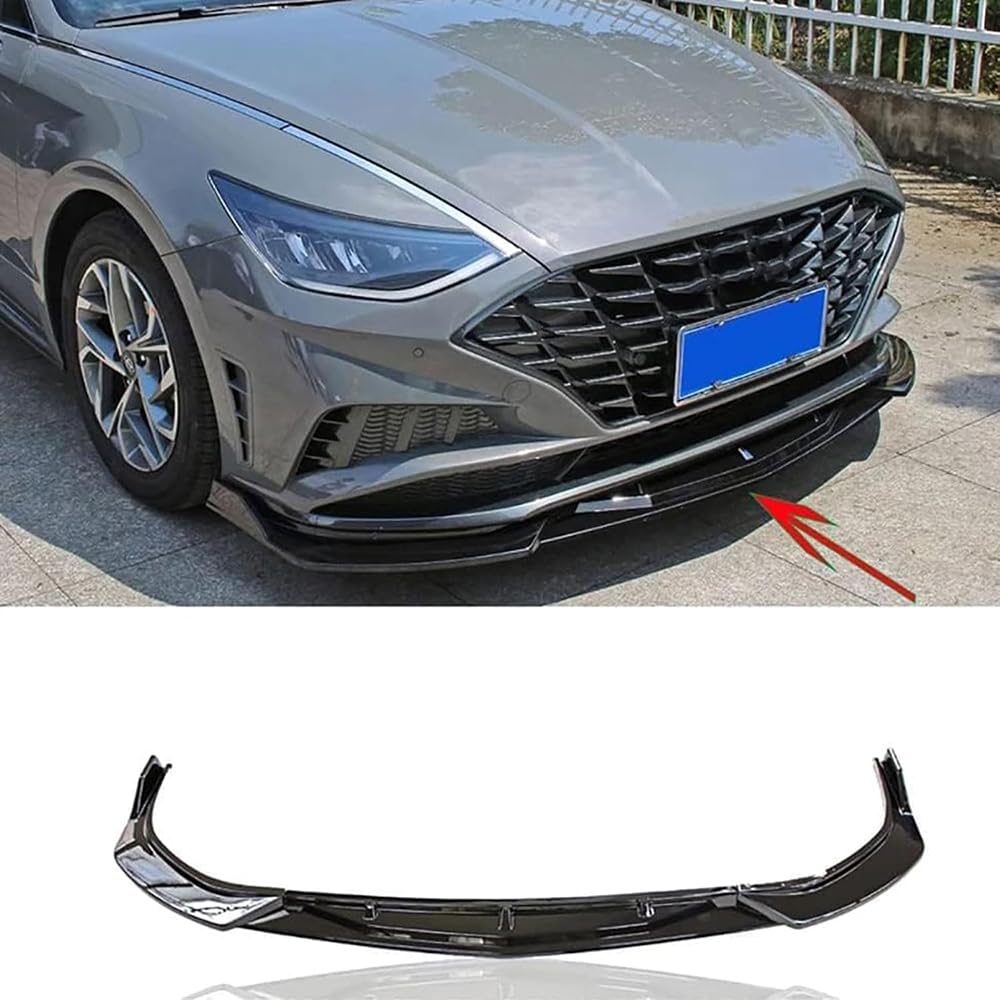 Auto Frontlippe Frontspoiler für Hyundai Sonata 2020 2021 Frontstoßstange Lip Bodykit FrontstoßStange Splitter FrontstoßStangenlippe von LCZOPQZE
