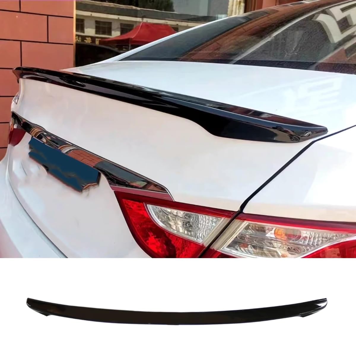 Heckspoiler Hecklippe Spoiler passend, für Hyundai Sonata 2011-2014 Schwanz Dekoration Kofferraumdeckel Spoiler, Auto Heckspoiler von LCZOPQZE