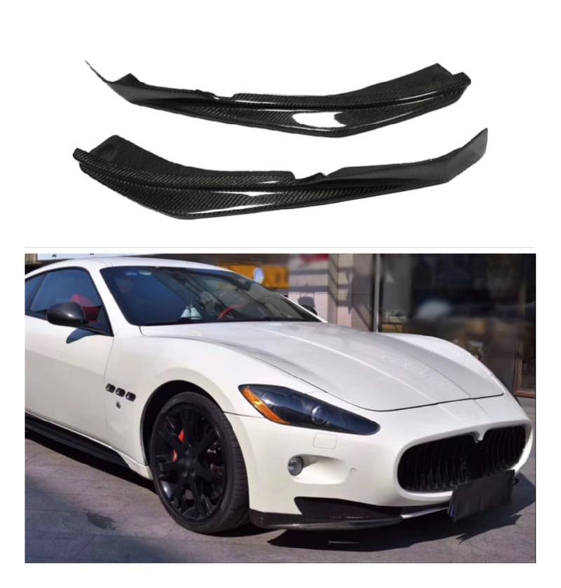 LDFREBCX Frontstoßstangen-Lippensplitter aus echter Karbonfaser, kompatibel mit Maserati GTS 2008–2014, hintere Stoßstange, Seiteneckensplitter, Schürzen (kompatibel mit GTS) von LDFREBCX