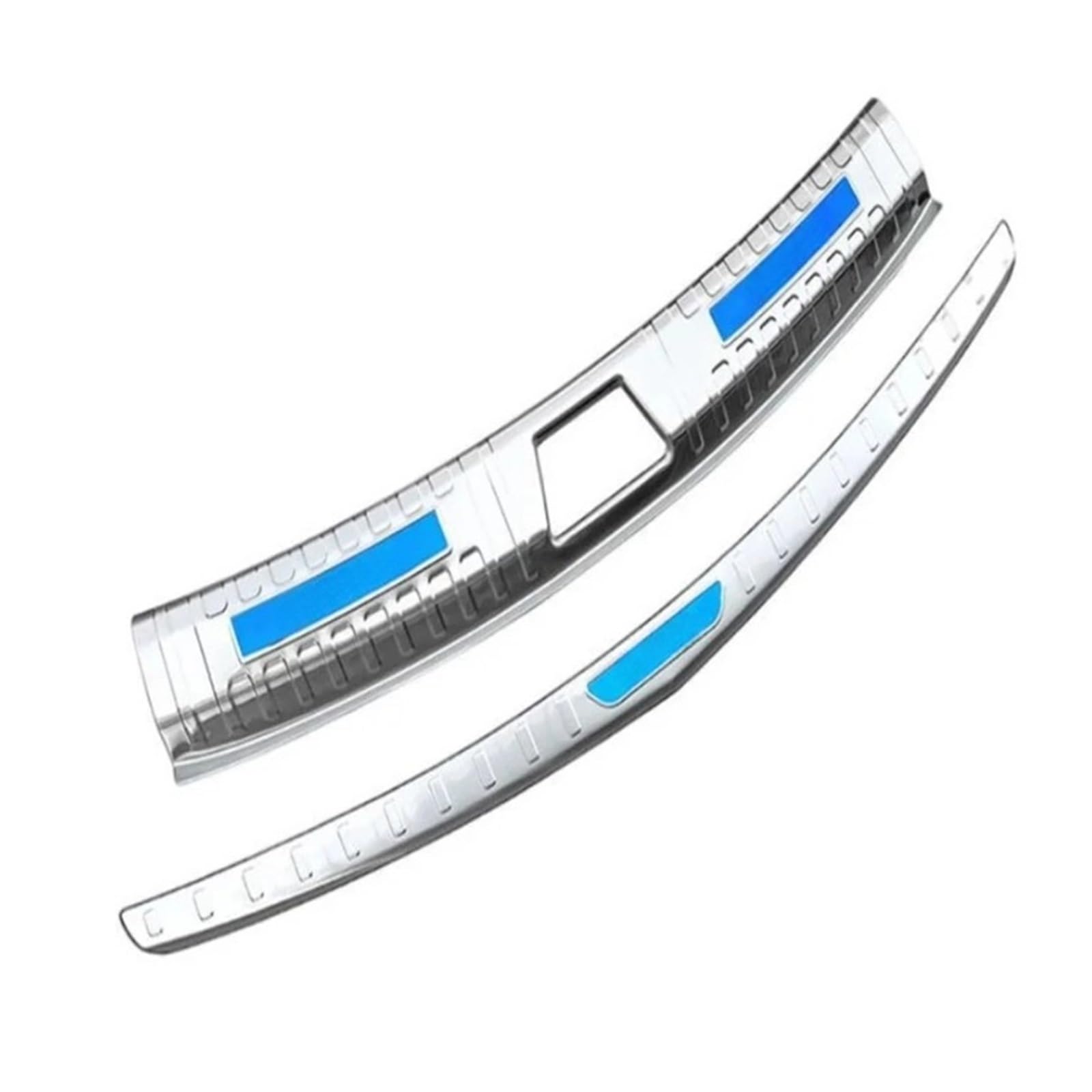 LDFREBCX Heckstoßstangen-Kofferraumschutz, Türschwellerplatte, kompatibel mit Cadillac XT6 2019 2020, Edelstahl, hintere äußere Kofferraum-Kofferraum-Stoßstangenschutzplatte, Schutzformteil(Blue) von LDFREBCX