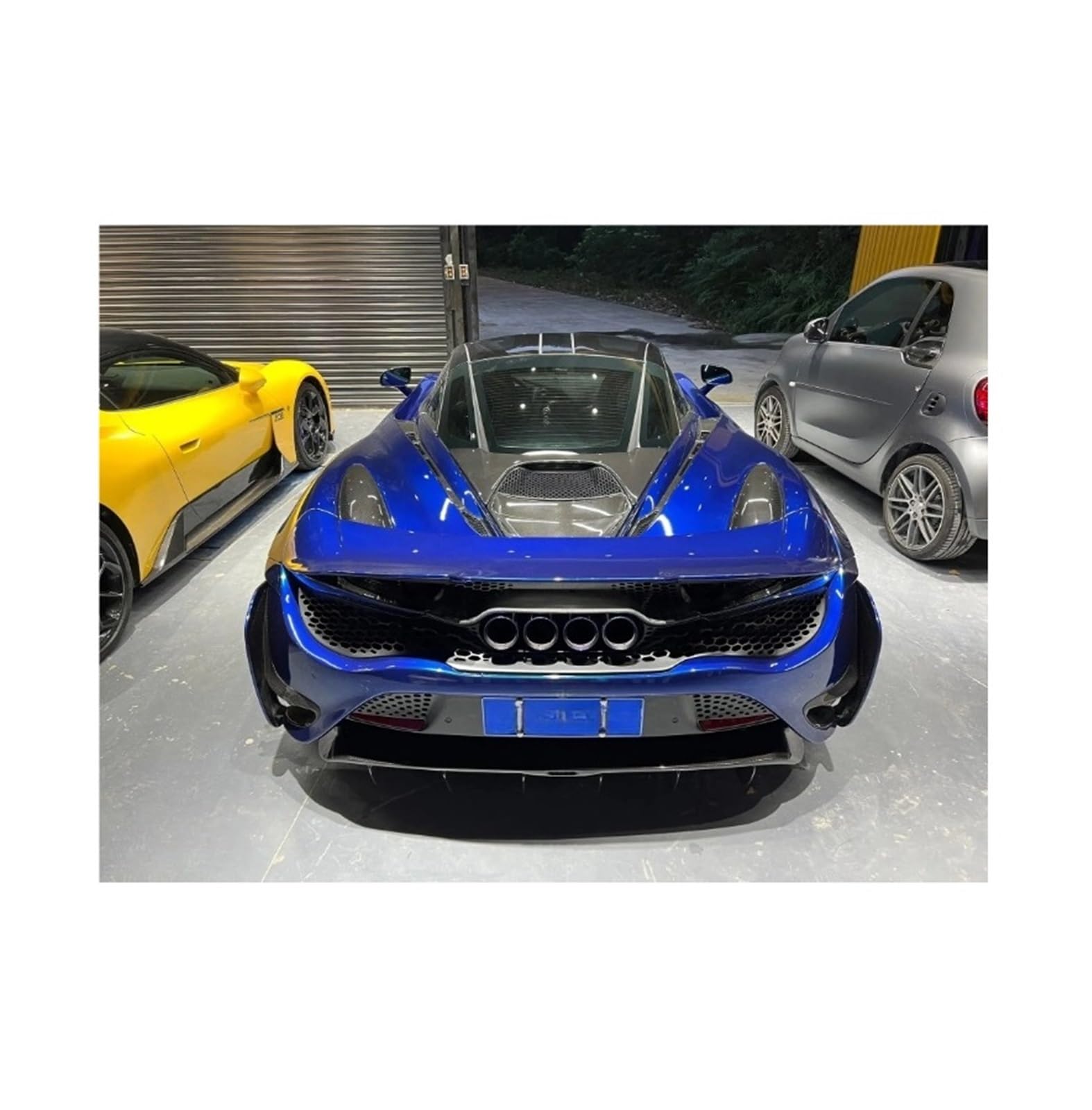 LDFREBCX Kompatibel for Mclaren 720s Modifiziertes, kompatibel mit 765lt Frontstoßstange, Heckblattverkleidung, Seitenschweller, Kotflügel, Motorhaubenlippe, Dry Carbon Kit(Compatible for 765lt Rear B von LDFREBCX