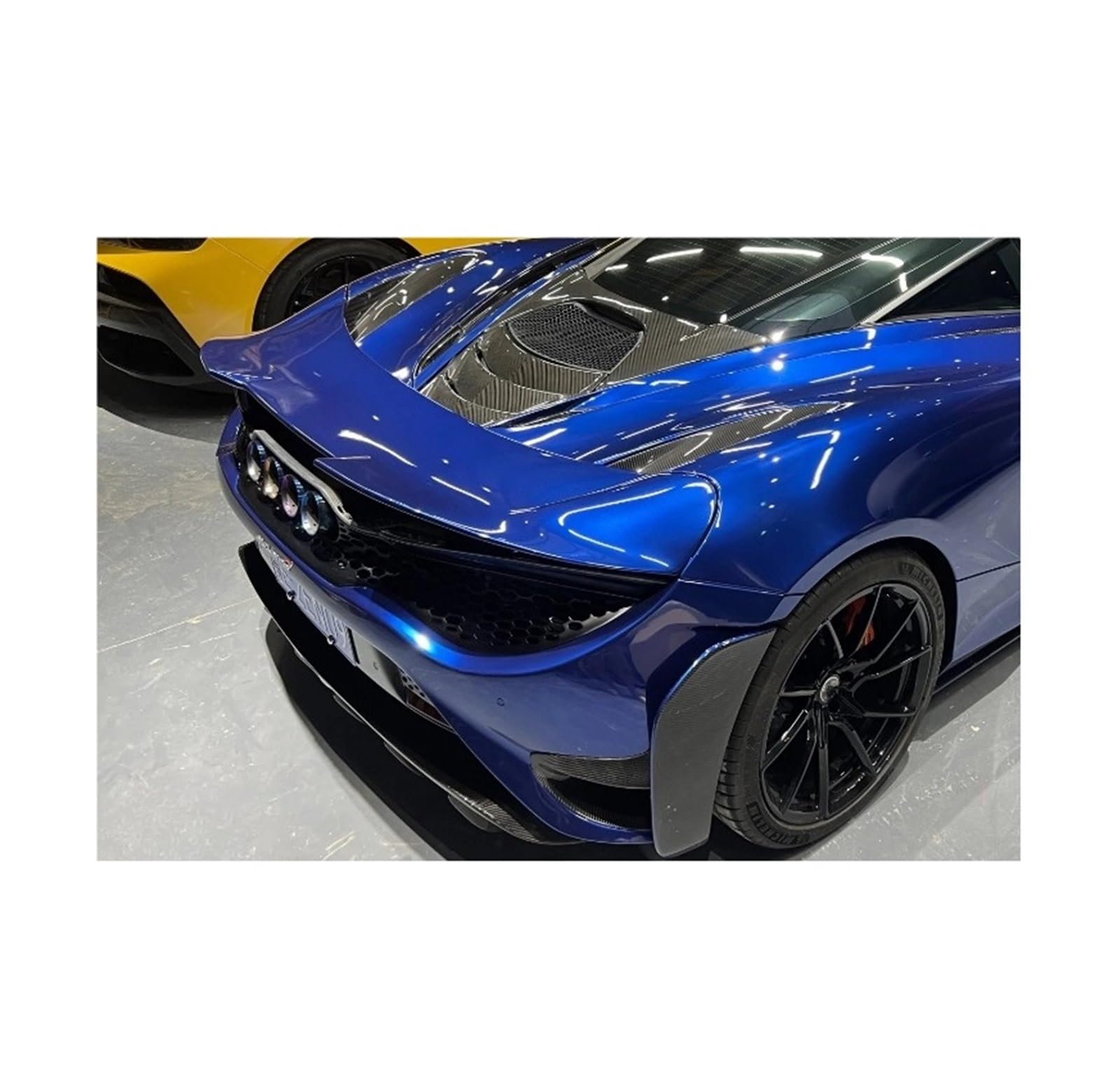 LDFREBCX Kompatibel for Mclaren 720s Modifiziertes, kompatibel mit 765lt Frontstoßstange, Heckblattverkleidung, Seitenschweller, Kotflügel, Motorhaubenlippe, Dry Carbon Kit(Compatible for 765lt Tail W von LDFREBCX