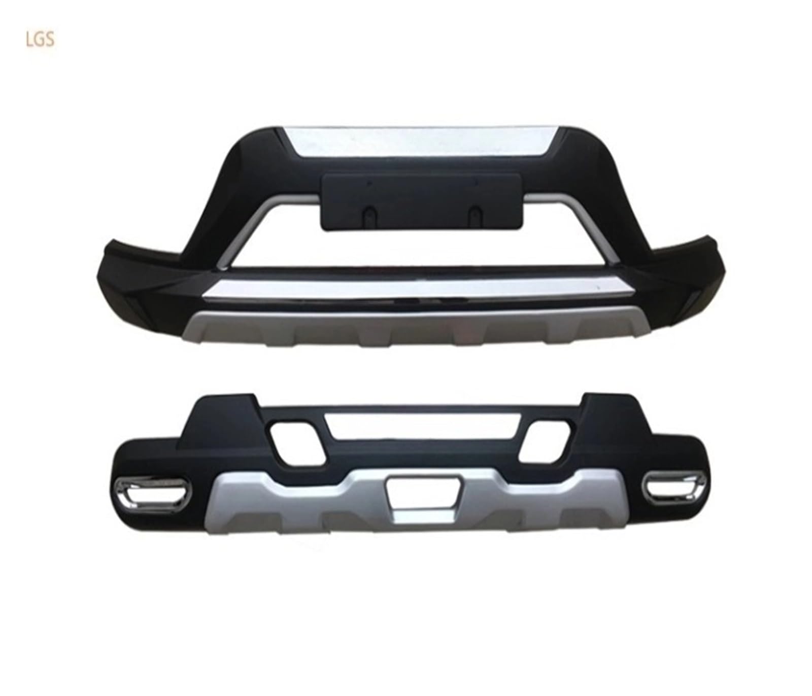 LDFREBCX Kompatibel for Nissan X-Trail 2014-2021 ABS Technische Kunststoffe Vorderen und hinteren stoßfänger kollision vermeidung schutz auto zubehör(2pcs 2014-2016) von LDFREBCX