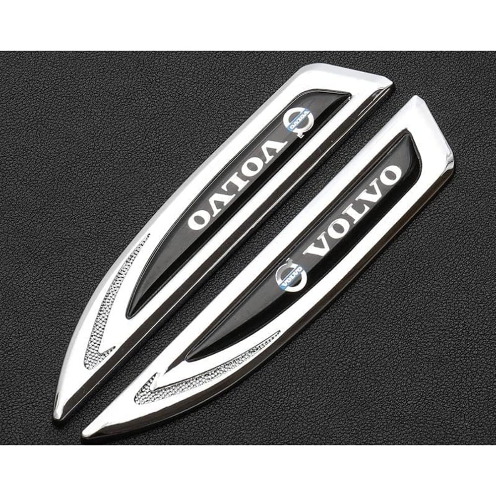 Auto Emblem Aufkleber für Volvo S60L V60 S80L XC60 XC90, Auto Logo Abzeichen Metall Emblem Frontklappe Kofferraum Heckklappen Etikett, Dekoration Styling Zubehör,B von LDJSNC