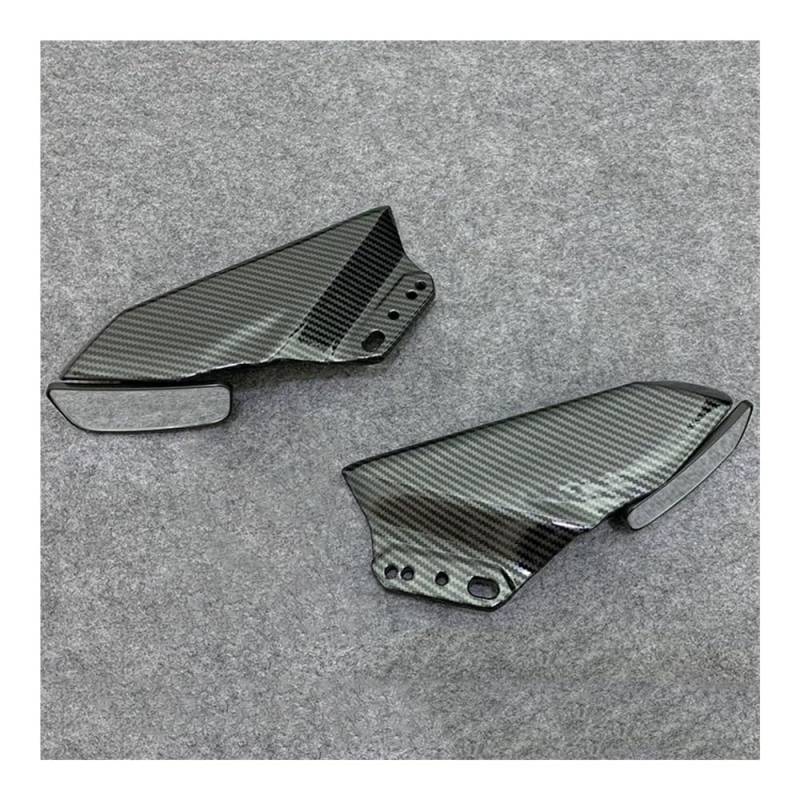 Für Für Ninja Für ZX4R Für ZX4RR Motorrad Spiegel Front Verkleidung Winglets Aerodynamische Flügel Seite Flügel Spoiler Verkleidung Winglets Spoiler(Color-01) von LDUTIU